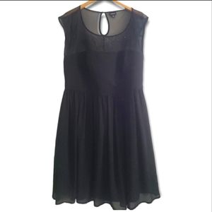 Torrid black mesh floral dress